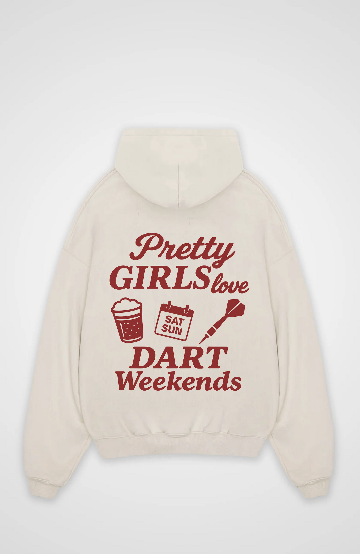 PRETTY GIRLS LOVE DART WEEKENDS OVERSIZED HOODIE