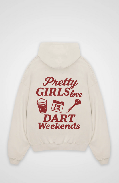 PRETTY GIRLS LOVE DART WEEKENDS OVERSIZED HOODIE