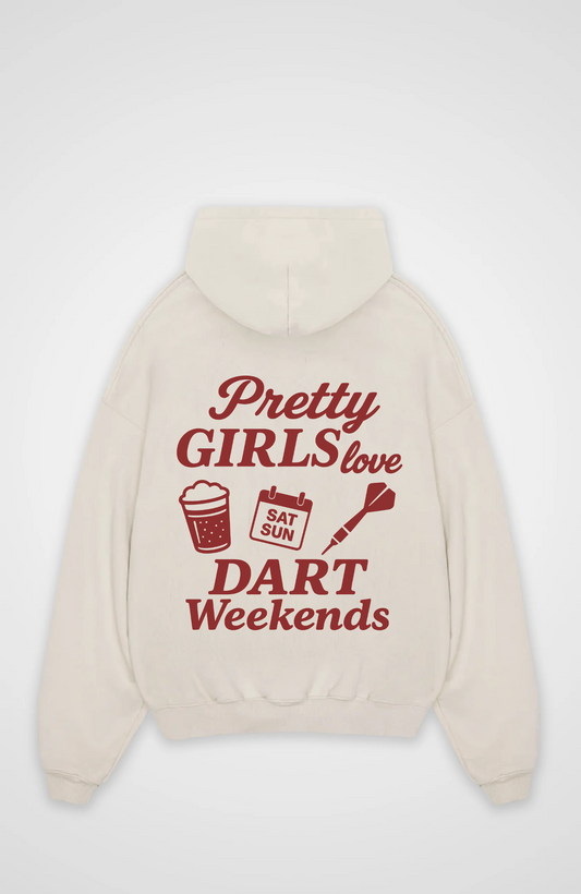 PRETTY GIRLS LOVE DART WEEKENDS OVERSIZED HOODIE