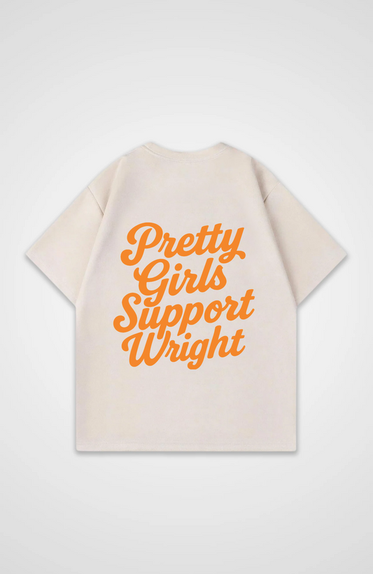 PRETTY GIRLS SUPPORT WRIGHT OVERSIZE SHIRT