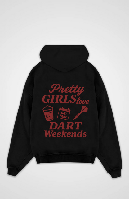 PRETTY GIRLS LOVE DART WEEKENDS OVERSIZED HOODIE