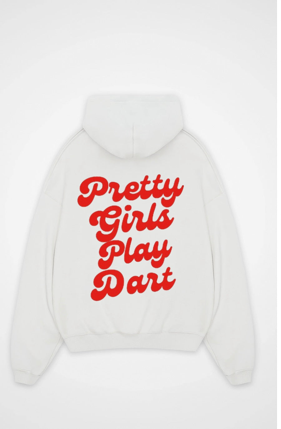 PRETTY GIRLS PLAY RED OVERSIZED HOODIE