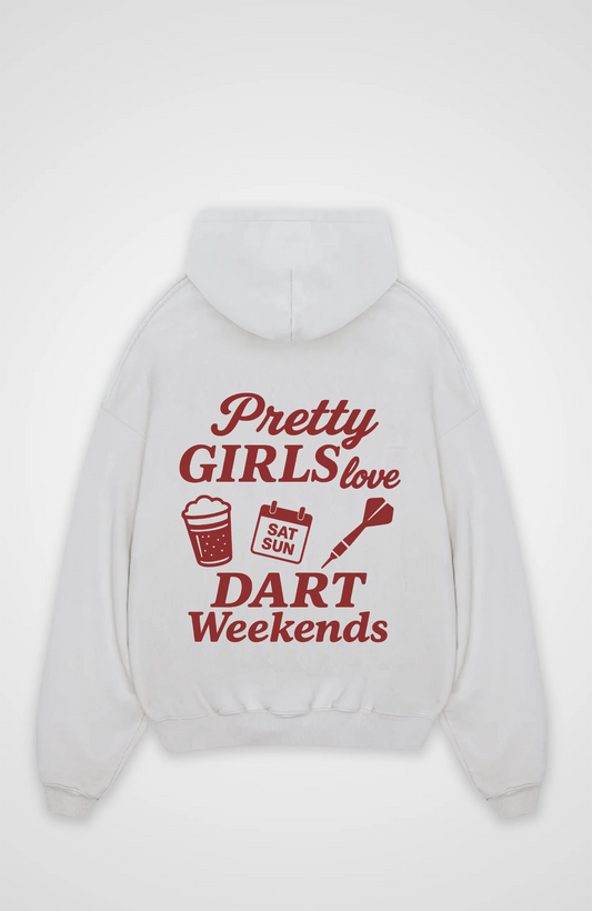 PRETTY GIRLS LOVE DART WEEKENDS OVERSIZED HOODIE