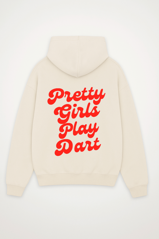 PRETTY GIRLS PLAY RED OVERSIZED HOODIE